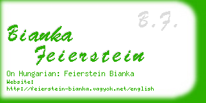 bianka feierstein business card